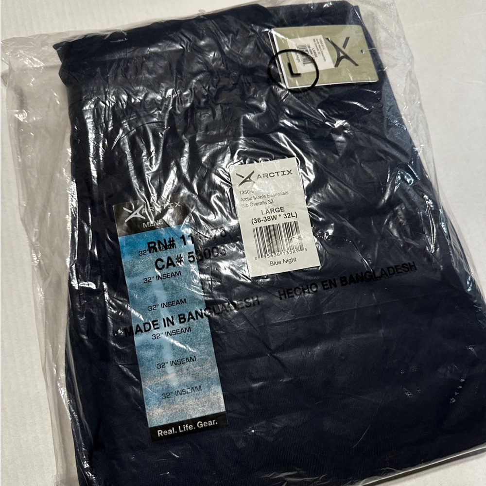 Men’s Arctix Insulated Bib Overalls Size L 32-28”W to 32”L